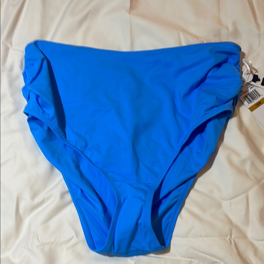 Women's blue, high cut Swim Bottoms ~ NWT!! 16W!